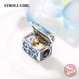 925 Sterling Silver European Love Charm Bead for Bracelet Jewelry Making