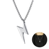 Punk Hiphop Lightning Charm Pendant Necklace