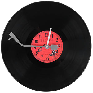 European Retro Vinyl Record Wall Clock Ultra-Quiet Decorative for Cafe Bar