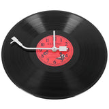 European Retro Vinyl Record Wall Clock Ultra-Quiet Decorative for Cafe Bar