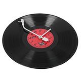 European Retro Vinyl Record Wall Clock Ultra-Quiet Decorative for Cafe Bar
