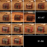 European Retro Wooden Table Storage Box Jewelry Organizer