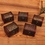 European Retro Wooden Table Storage Box Jewelry Organizer