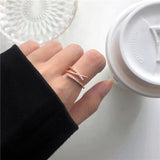 European Sterling Silver CZ Cross Finger Ring for Women