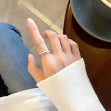 European Sterling Silver CZ Cross Finger Ring for Women
