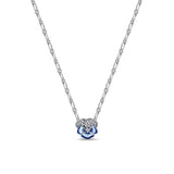 European Silver Round Necklace Pendant Flower Heart For Women Jewelry