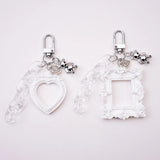 European Style Relief Photo Frame Keychain Acrylic