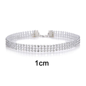 European Style Women Choker Necklace Rhinestone Collar Gift
