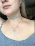 European Style Women Hip Hop Choker Necklace Inlay Rhinestone Collar