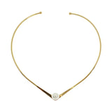 European Wind Metal Pearl Collar Necklace for Women