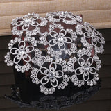 Vintage Rhinestone Flower Bridal Headband Tiara Wedding Hair Accessories