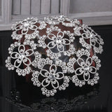 Vintage Rhinestone Flower Bridal Headband Tiara Wedding Hair Accessories