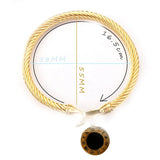 Euro Wire Rope Buckle Bracelet Stainless Steel Roman Tag Jewel
