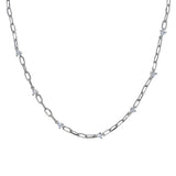 European Women Jewelry CZ Station Choker Necklace