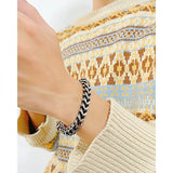 Retro Men's Stainless Steel Bracelet Cuban Chain Vintage Style