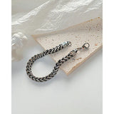 Retro Men's Stainless Steel Bracelet Cuban Chain Vintage Style