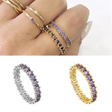 Gold-Plated Spiral Pattern Punk Finger Ring for Women