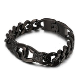 316L Stainless Steel Men's Bracelet, Vintage Style