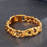 316L Stainless Steel Men's Bracelet, Vintage Style