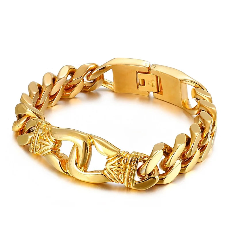316L Stainless Steel Men's Bracelet, Vintage Style