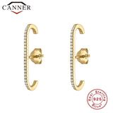 925 Silver Single Row Zircon Stud Earrings