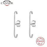 925 Silver Single Row Zircon Stud Earrings
