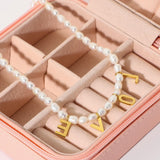 18K Plated Baroque Pearl Beaded Necklace Love Necklace