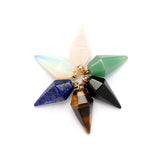 Natural Crystal Hexagonal Cone Pendant DIY Jewelry Necklace Accessories