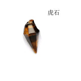 Natural Crystal Hexagonal Cone Pendant DIY Jewelry Necklace Accessories
