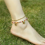 Bohemian Style Stone Beaded Beach Anklet