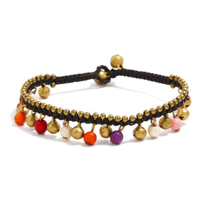 Bohemian Style Turquoise Bell Female Anklet Hand-woven Beach Style