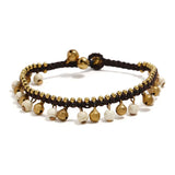 Bohemian Style Turquoise Bell Female Anklet Hand-woven Beach Style