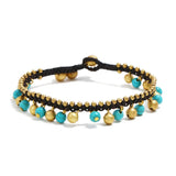 Bohemian Style Turquoise Bell Female Anklet Hand-woven Beach Style