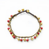 Bohemian Style Turquoise Bell Female Anklet Hand-woven Beach Style