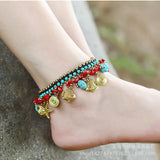 Bohemian Style Turquoise Female Anklet Starfish Beach Vacation