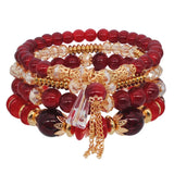 Bohemian Multi-layer Beaded Crystal Bracelet for Women