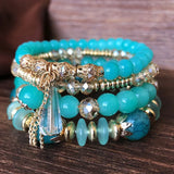 Bohemian Multi-layer Beaded Crystal Bracelet for Women