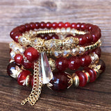 Bohemian Multi-layer Beaded Crystal Bracelet for Women