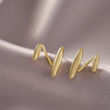European/American U-shaped Metal Earrings Gothic Style for Women