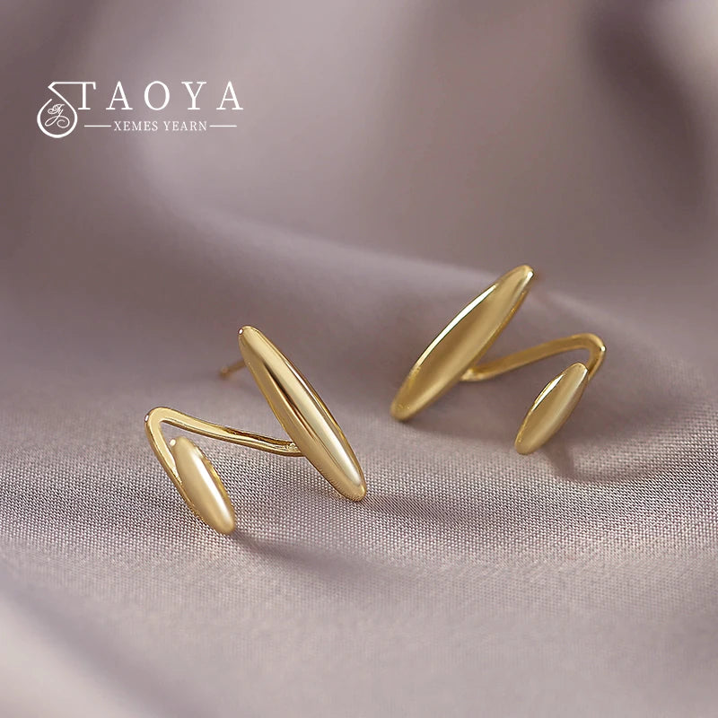 European/American U-shaped Metal Earrings Gothic Style for Women