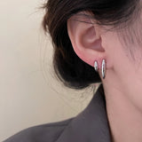 European/American U-shaped Metal Earrings Gothic Style for Women