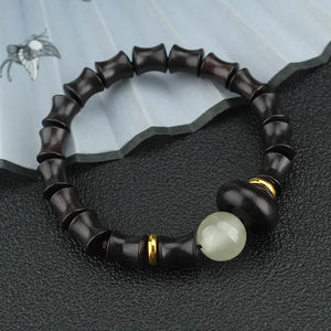 Bamboo Bone Shape Adjustable Cuff Bracelet for Women