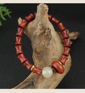 Bamboo Bone Shape Adjustable Cuff Bracelet for Women