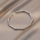 Bamboo Bone Shape Cuff Bracelet for Women