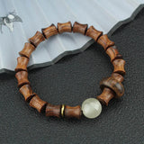 Bamboo Bone Shape Adjustable Cuff Bracelet for Women
