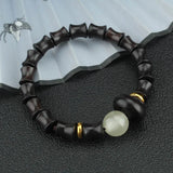 Bamboo Bone Shape Adjustable Cuff Bracelet for Women