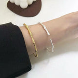 Bamboo Bone Shape Cuff Bracelet for Women
