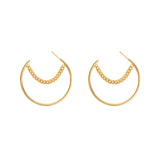 Chain Metal Circle Hoop Earrings Jewelry for Party