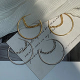 Chain Metal Circle Hoop Earrings Jewelry for Party