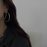 Chain Metal Circle Hoop Earrings Jewelry for Party